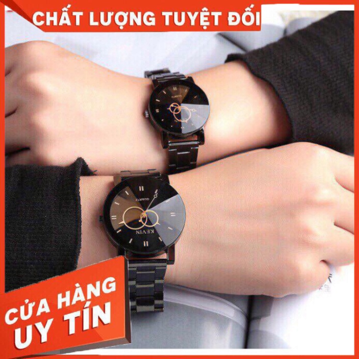 (Giá sỉ)Đồng hồ thời trang nam nữ kevin K1 kim bầu dây inox - Hàng nhập khẩu