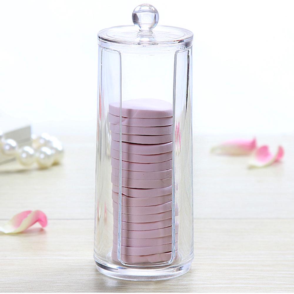 Hộp đựng bông tẩy trang bằng vải cotton trong suốt kèm túi đựng