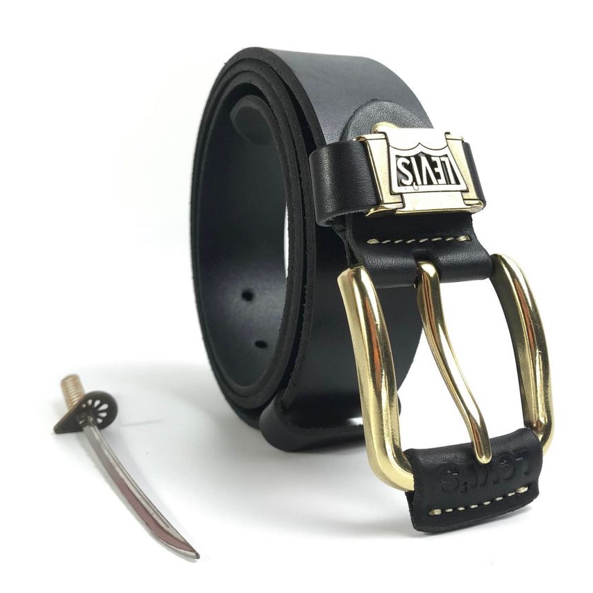 Thắt Lưng Nam Da Bò Nguyên Miếng Khóa Kim Đầu Đồng- Dây Nịt Da Nam
