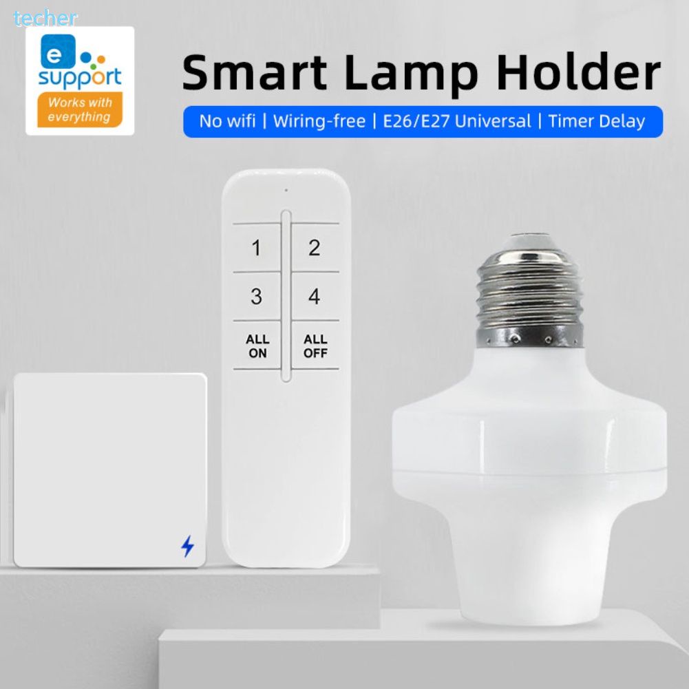 Điều Khiển Từ Xa Không Dây Thông Minh Hẹn Giờ E27 Đui Đèn 1100-240V Nhà Nhiều Công Tắc Đèn Phòng Bé Phòng Ngủ công Tắc Hẹn Giờ *