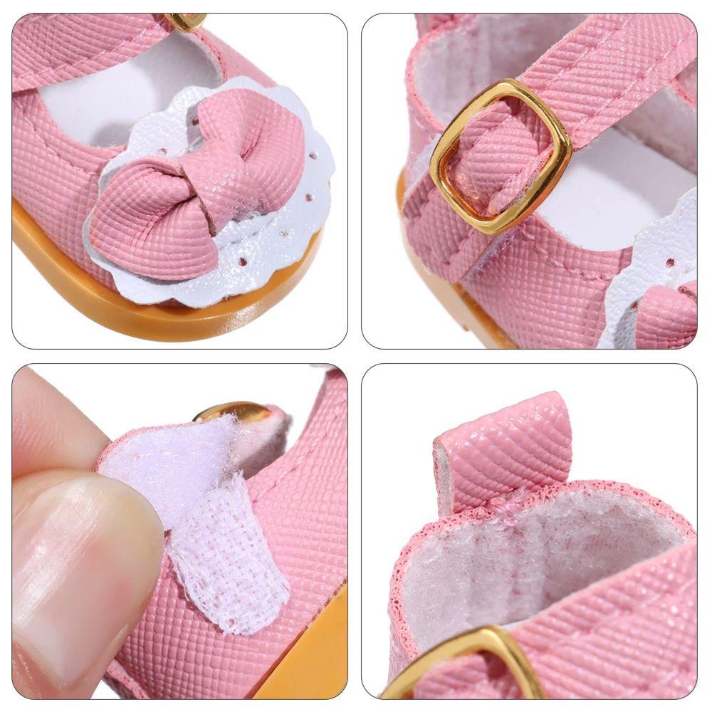Giày Bốt Da Cotton 14 Inch Thắt Nơ Xinh Xắn Cho Búp Bê