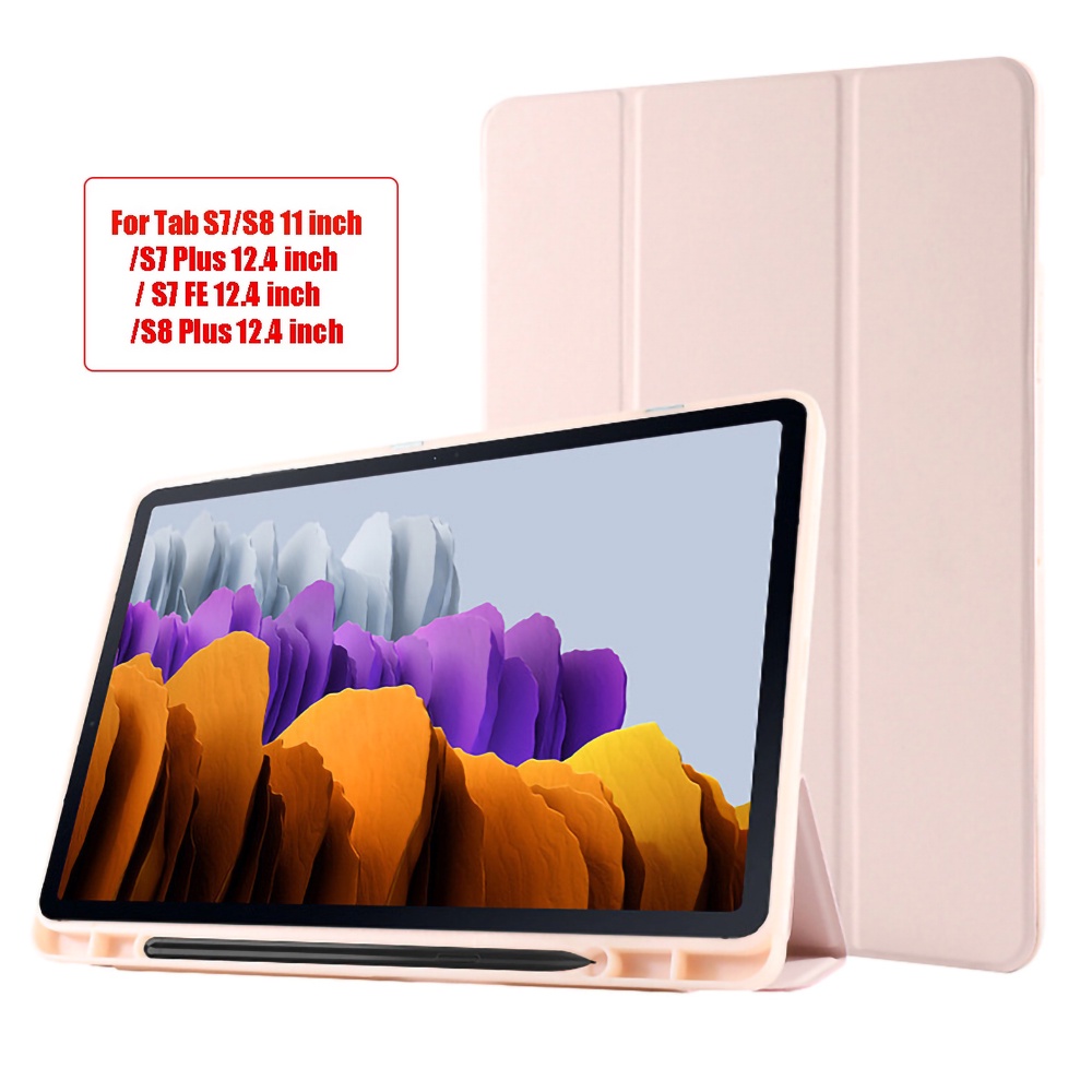 Ốp Máy Tính Bảng Trong Suốt Có Giá Đỡ Bút Cho Samsung Galaxy Tab S8 Ultra S7 Plus FE 12.4 inch Tab S7 S8 11&quot; 2020