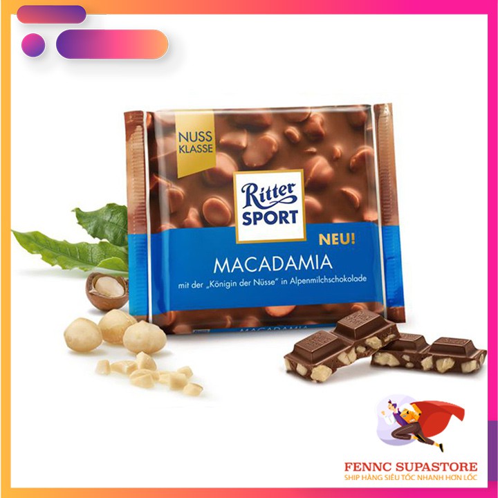 Socola Ritter Sport Macca 100G