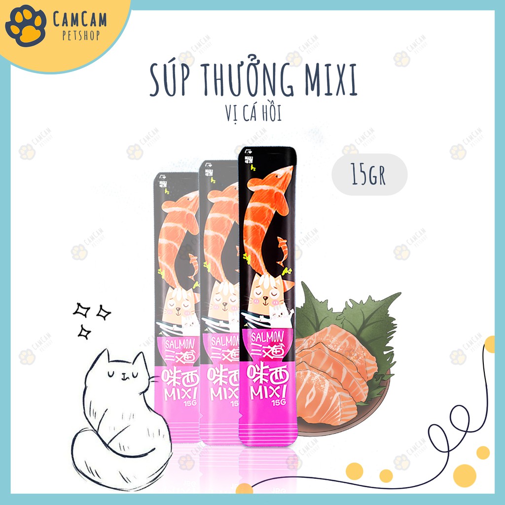 Súp thưởng cho mèo Mixi Thanh 15gr - Snack cho mèo dạng soup