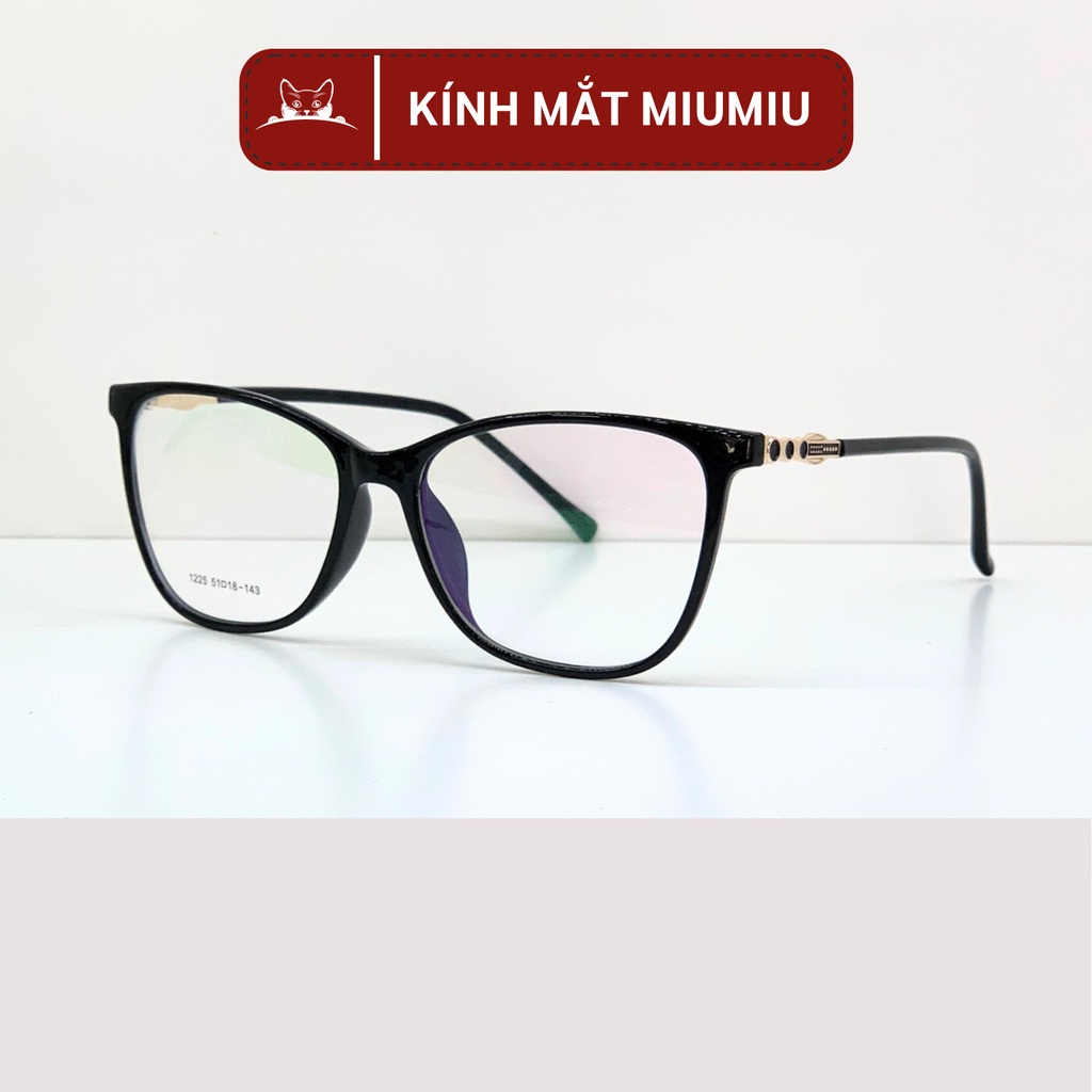 Gọng kính cận mắt mèo phong cách thời trang nữ, kính cận đẹp nữ chất lựa nhựa dẻo mã 1225
