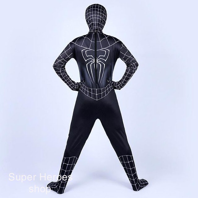 Đồ siêu nhân cho bé trai kèm mặt nạ siêu nhân nhện đen thiết kế chân thực nhất chỉ có tại HEROKIDS COSPLAY