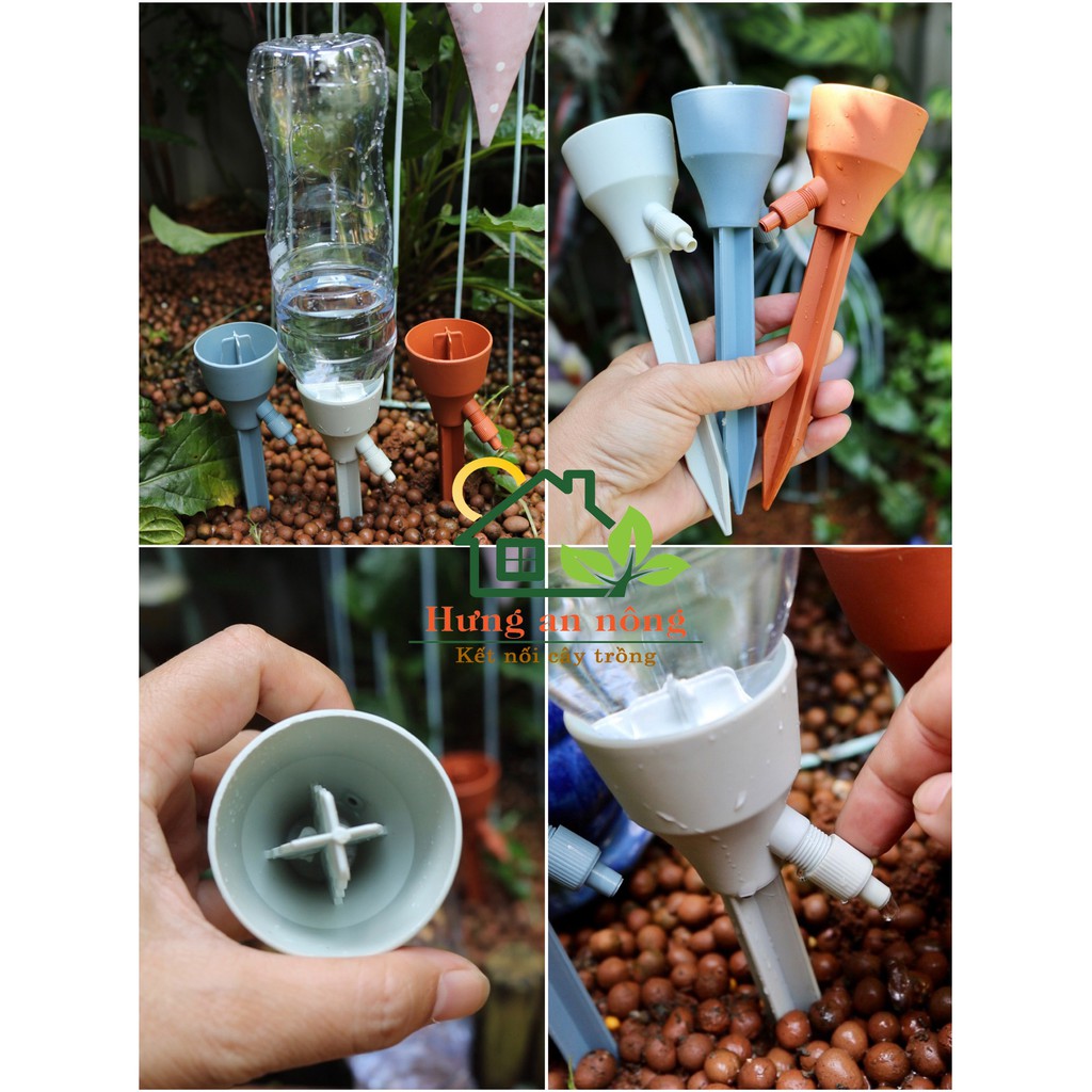 Bộ 3 Vòi tưới nhỏ giọt phiên bản siêu tiện lợi thiết kế vòi dính liền trụ cắm nên không còn sợ rỉ nước PB5