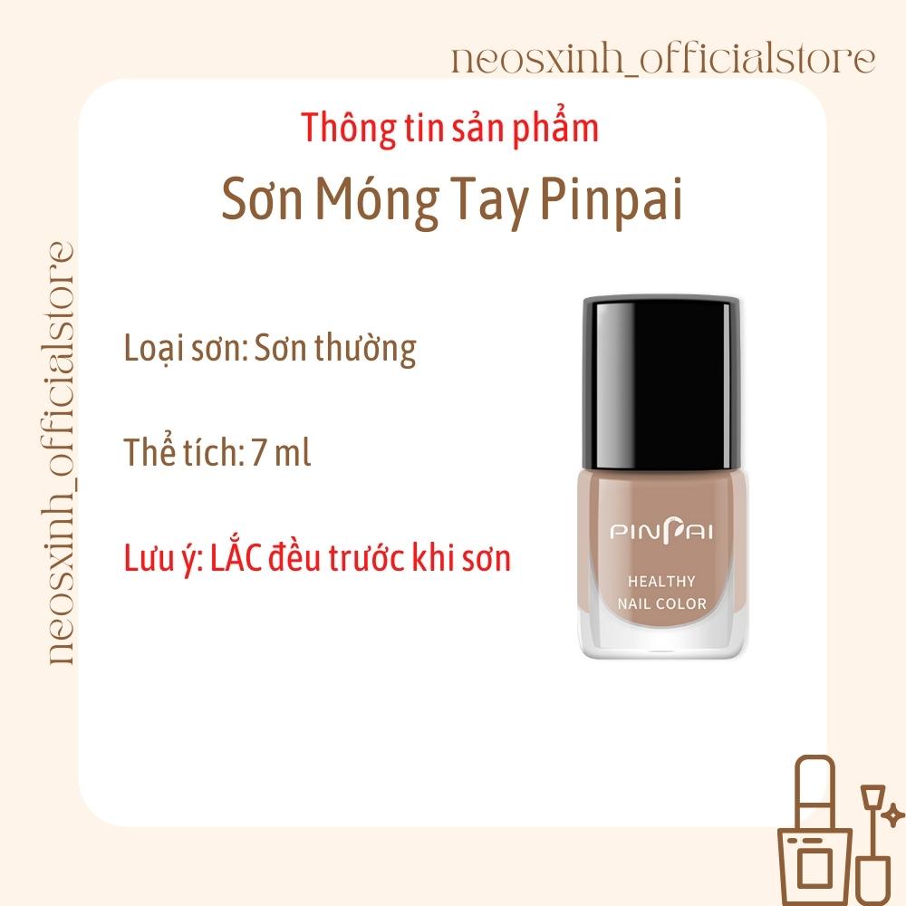 Sơn Móng Tay Pinpai Màu Nude Đen Trắng Trong Suốt Kim Tuyến Pastel Tím - Neosxinh Nails