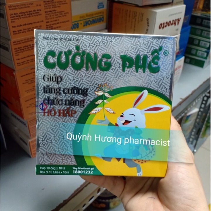 Cường Phế hộp 10 ống giúp tăng cường hệ hô hấp ở trẻ nhỏ.