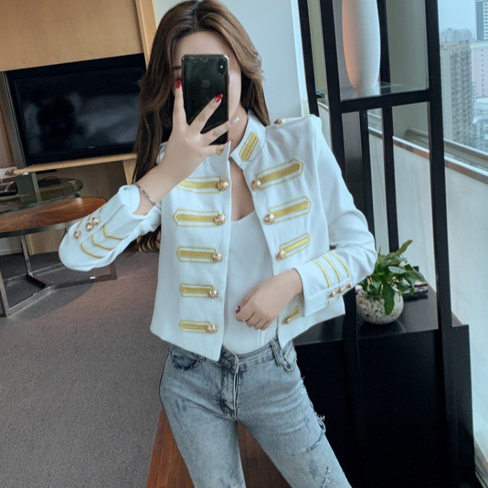 Áo khoác Hoàng gia thêu tag Gold cao cấp khuy đồng-order | BigBuy360 - bigbuy360.vn