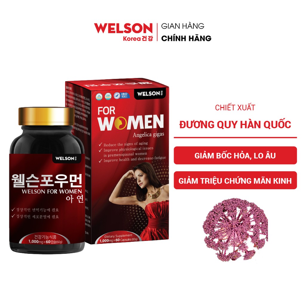 Viên uống nội tiết tố nữ Welson for Women hộp 60 viên