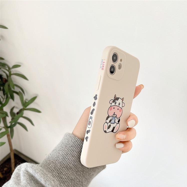 Ốp lưng iphone cạnh vuông in hình viền bò sữa 6/6plus/6s/6splus/7/7plus/8/8plus/x/xr/xs/11/12/pro/max/plus/promax DT08