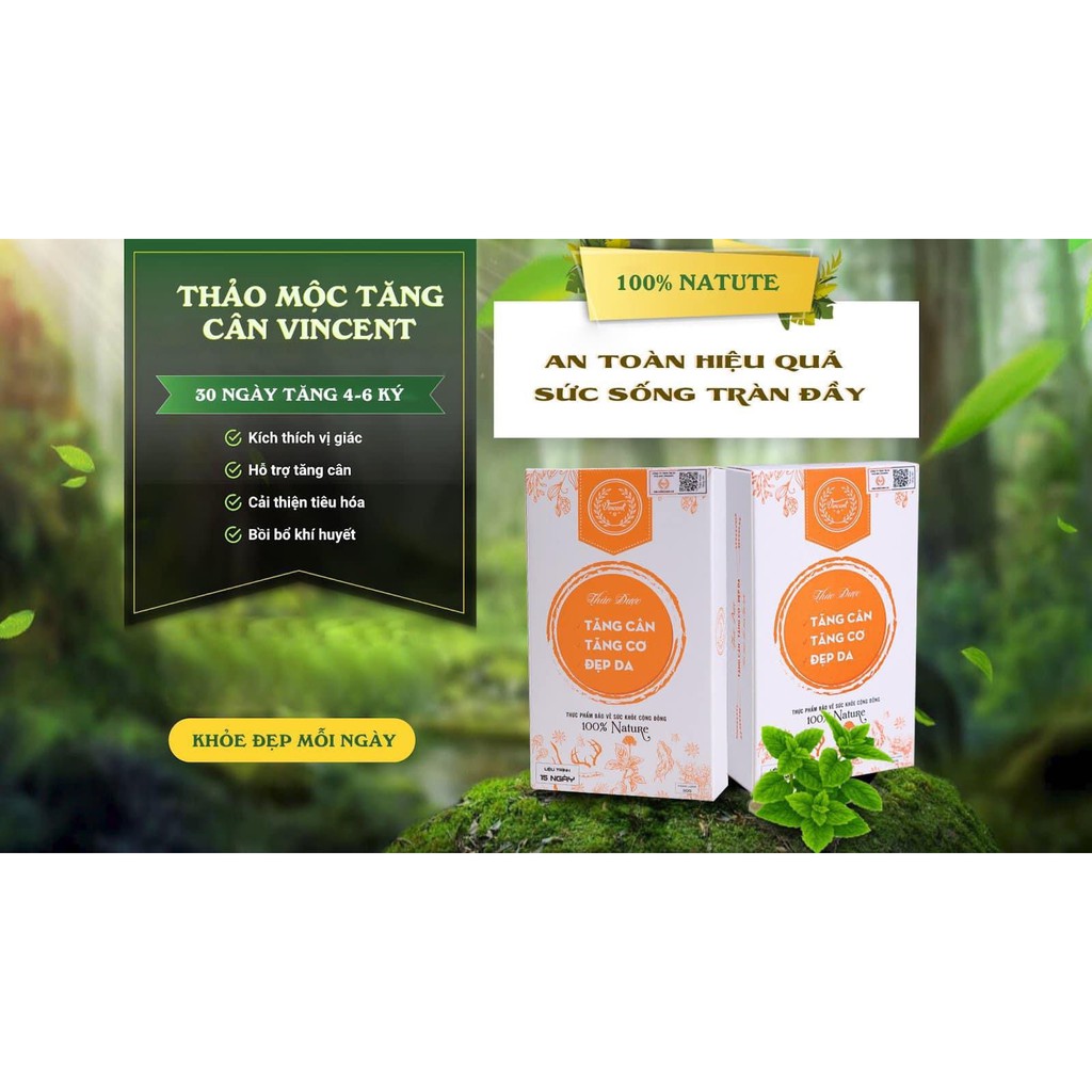 Tăng cân Vincent 🍓FREESHIP🍓 thảo dược tăng cân liệu trình 30 ngày sản phẩm chính hãng | BigBuy360 - bigbuy360.vn