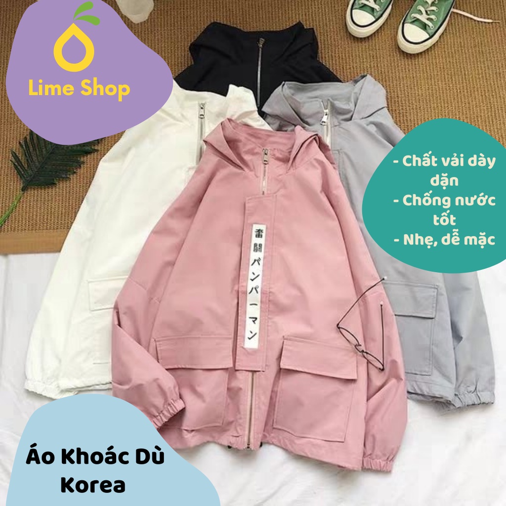 Áo Khoác Dù Nữ 2 Lớp, Áo khoác gió nữ, chất liệu vải dù In Korea KD52