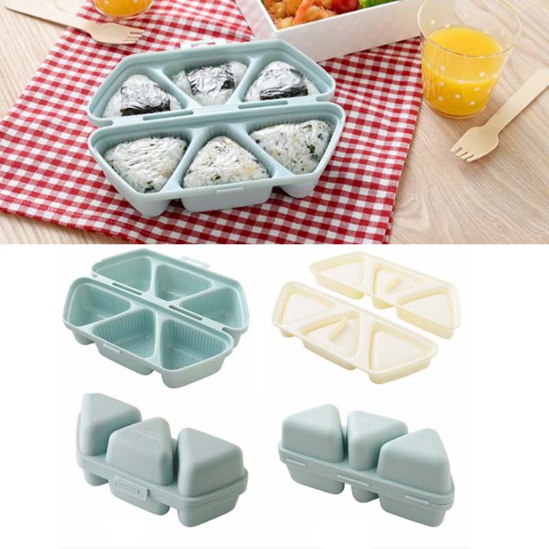 Khuôn Làm Cơm Nắm Onigiri Hình Tam Giác 6 Trong 1