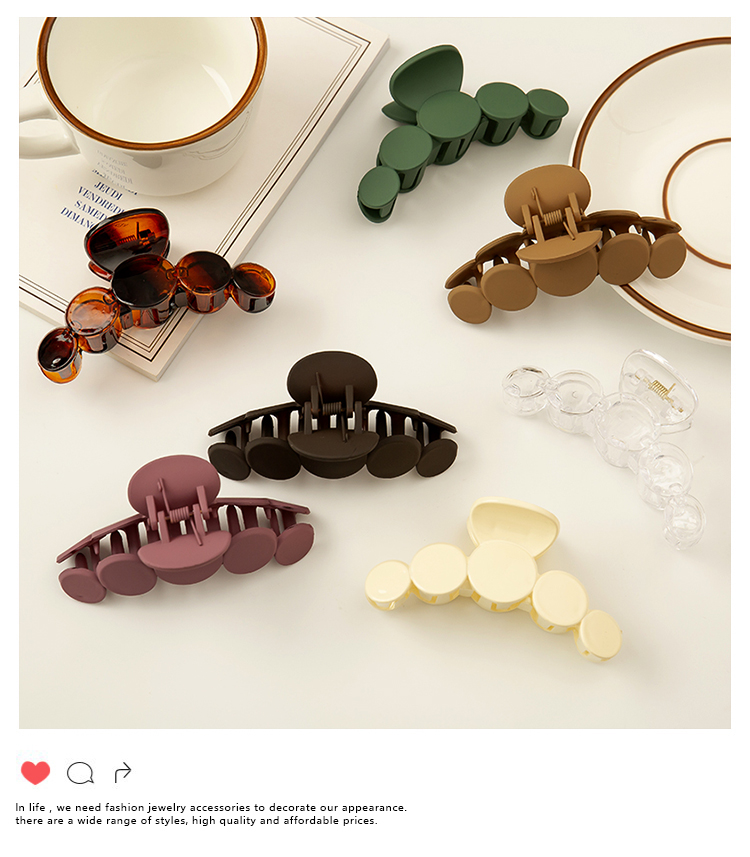 Kẹp Tóc Đính Hạt Nhựa Acrylic Phong Cách Hàn Quốc