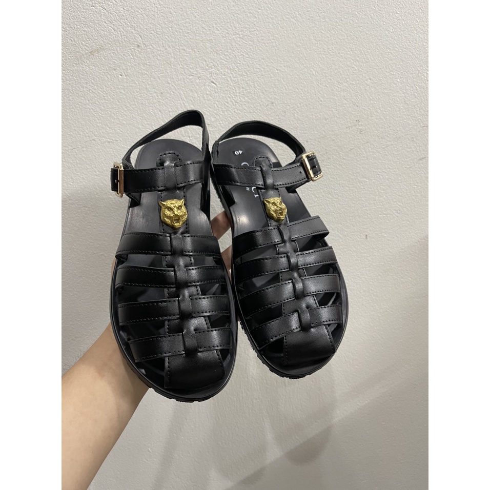 Dép Rọ Gucci , Dép sandal Quai Hậu Gc Quai Da Bản Cao Cấp Hót Hít Trong Mùa hè Này