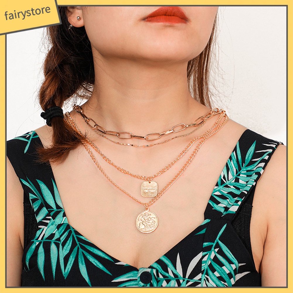 Dây chuyền nhiều tầng phong cách vintage xinh xắn