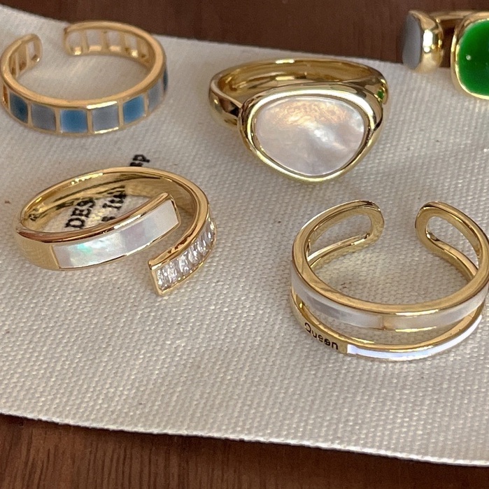 Nhẫn Đeo Ngón Trỏ Trắng Tinh Tế Cao Cấp Thời Trang Phong Cách niche Nhật Bản Âu Mỹ Tinh Tế Cho Nữ