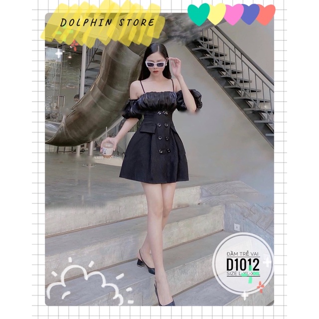 BIGSIZE Đầm trễ vai bigsize