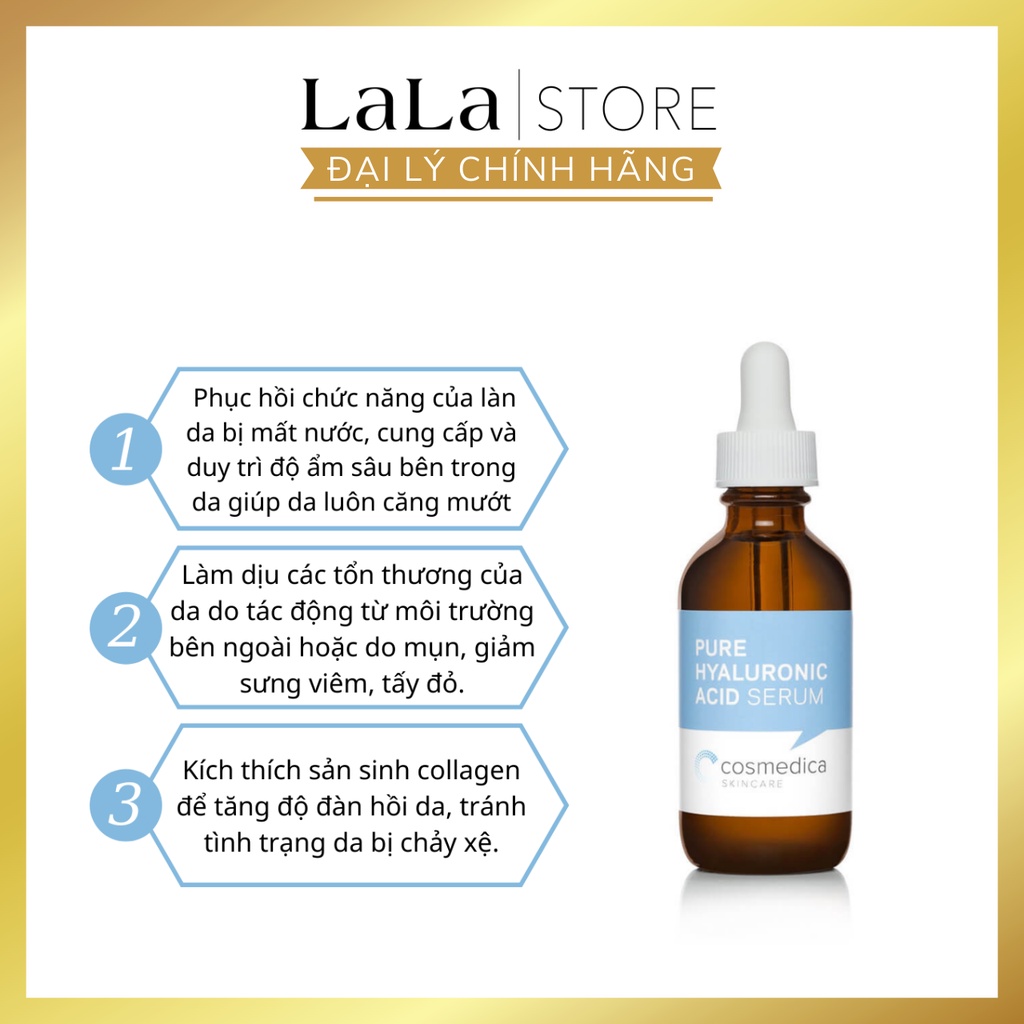 Tinh Chất Dưỡng Ẩm Cosmedica - Pure Hyaluronic Acid Serum 30ml