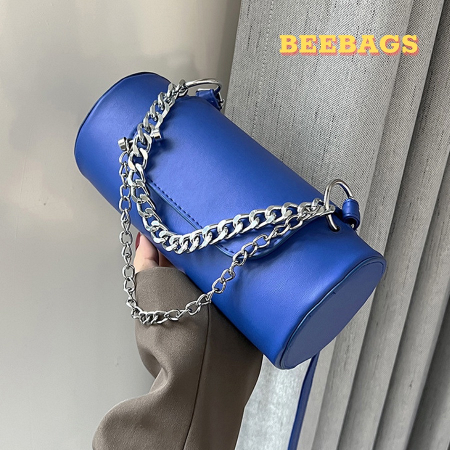 Túi Đeo Chéo Phối Dây Xích Cá Tính Phong Cách Y2K Màu Xanh, Đen, Hồng, Trắng | TX44 | Túi Da Phá Cách Dễ Phối Đồ Đi Chơi