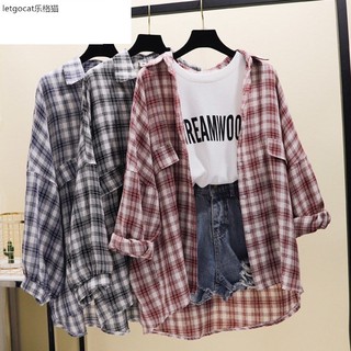 Áo sơ mi caro nhỏ nữ ❤️ Áo sơ mi nữ dáng rộng siêu HIT HOT❤️