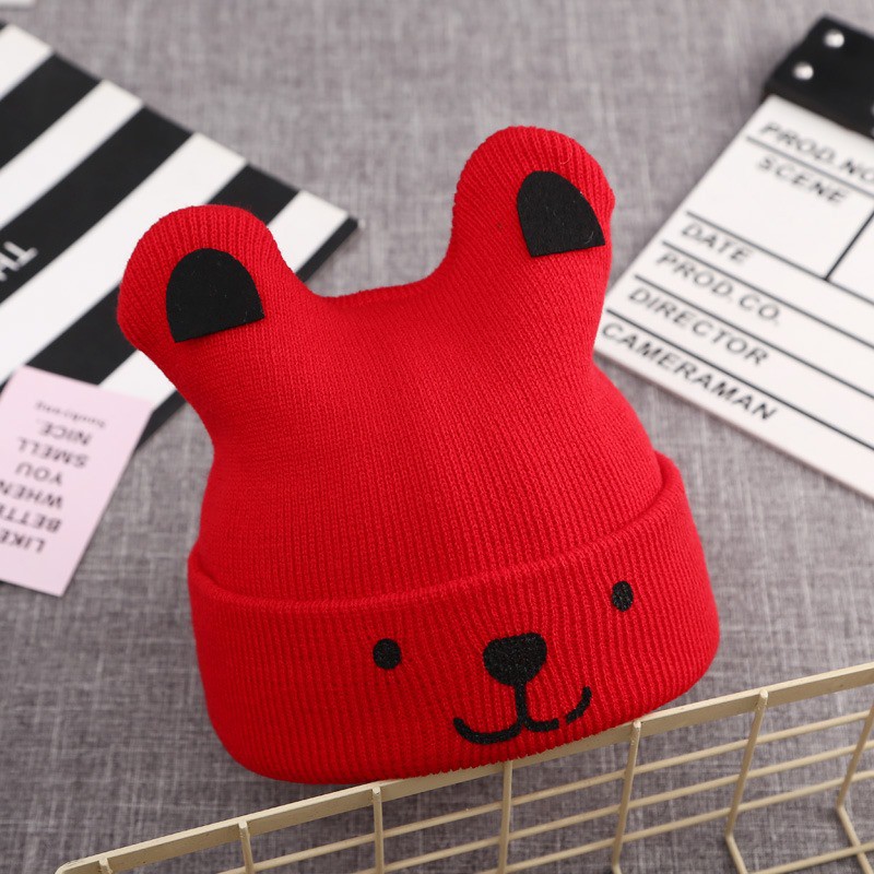 Nón len tai gấu dễ thương