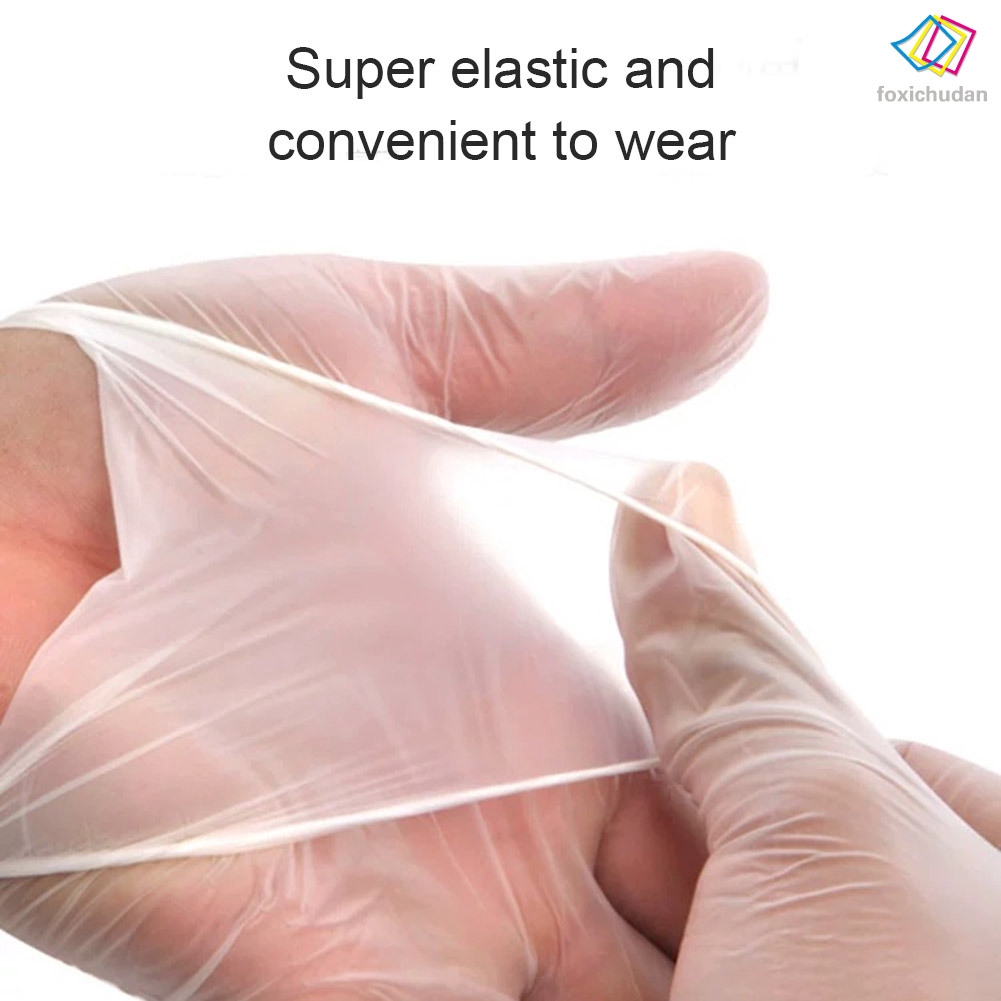 Set 100 găng tay bằng nhựa PVC dùng 1 lần hợp vệ sinh tiện lợi