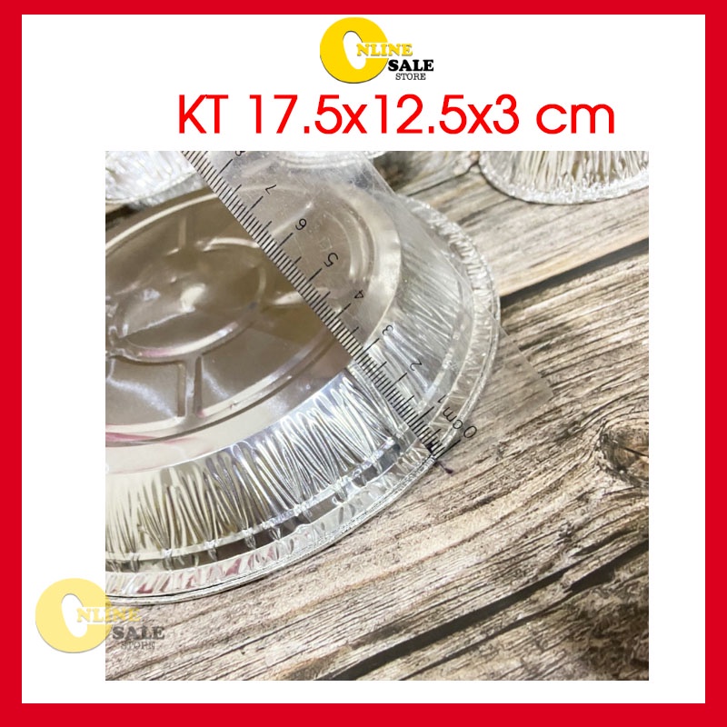 Combo 10 Khay Bát giấy bạc 17.5 x 3cm cm nướng bánh, thịt,đồ ăn bằng lò vi sóng hoặc lót nồi chiên không dầu