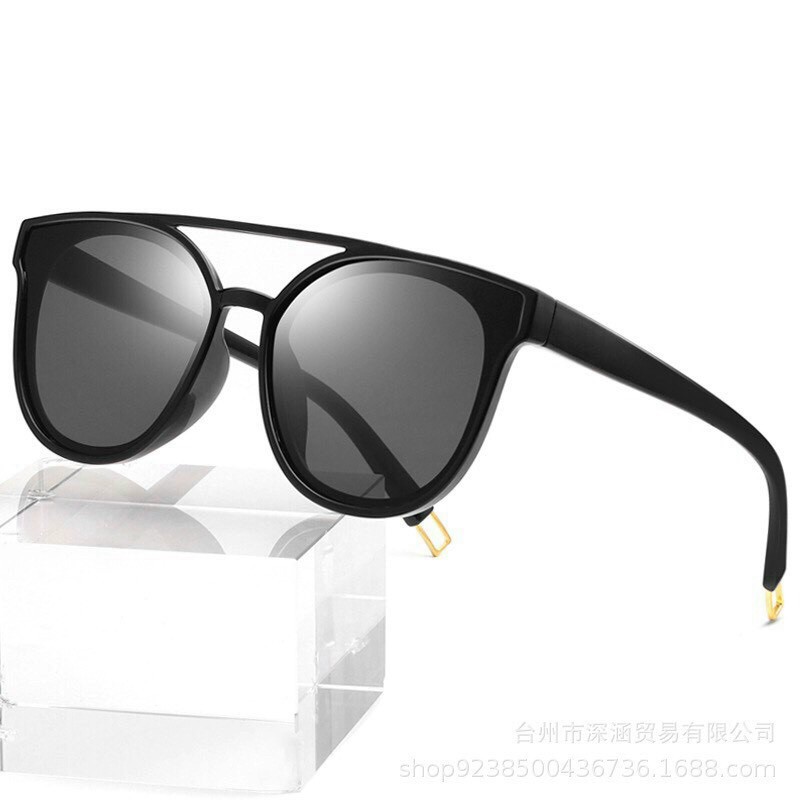 Kính mat thời trang Hàn Quốc, kính đi du lịch biển (ảnh Shop chụp 4), kính nam nữ,, đẹp, hợp đôi (màu đen)