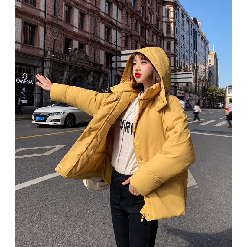 Có sẵn - áo khoác phao nữ ngắn chất phao lỳ dày đẹp - phong cách Hàn Quôc- thời trang mùa đông 2019