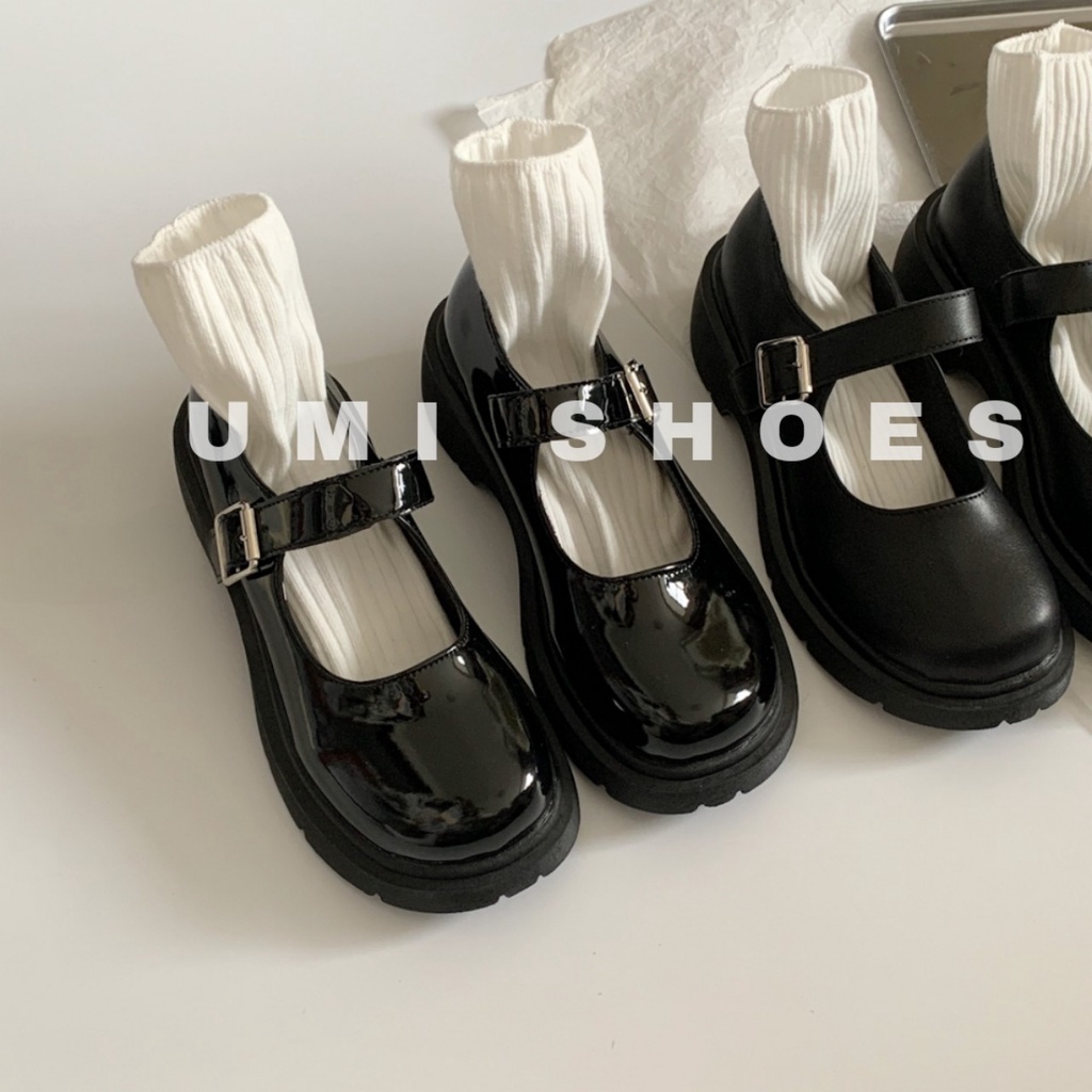 [CÓ SẮN] Giày oxford lolita vintage 2 quai cài đơn giản màu nâu/đen cá tính trẻ trung mới xinh đẹp rẻ đế bằng hot