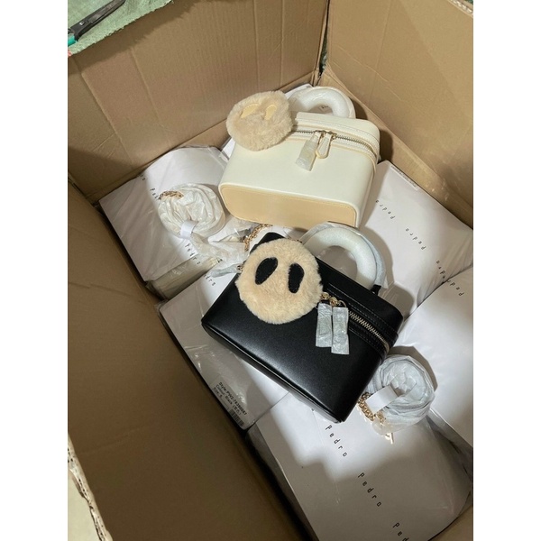 Túi cốp mũi heo có quai xách và dây đeo chéo- clip shop tự quay