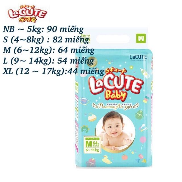 Bỉm dán lacute szNB90