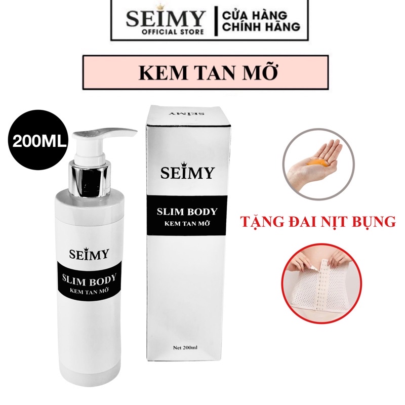 Kem tan mỡ Seimy - Slim Body loại bỏ vùng mỡ thừa, tạo vóc dáng săn chắc khỏe đẹp 200ml