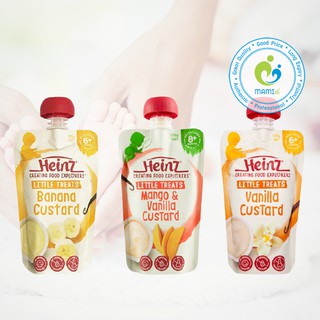 Túi váng sữa hoa quả nghiền (120g) bổ sung năng lượng dinh dưỡng cho bé từ 6 tháng tuổi trở lên Heinz Custard, Úc