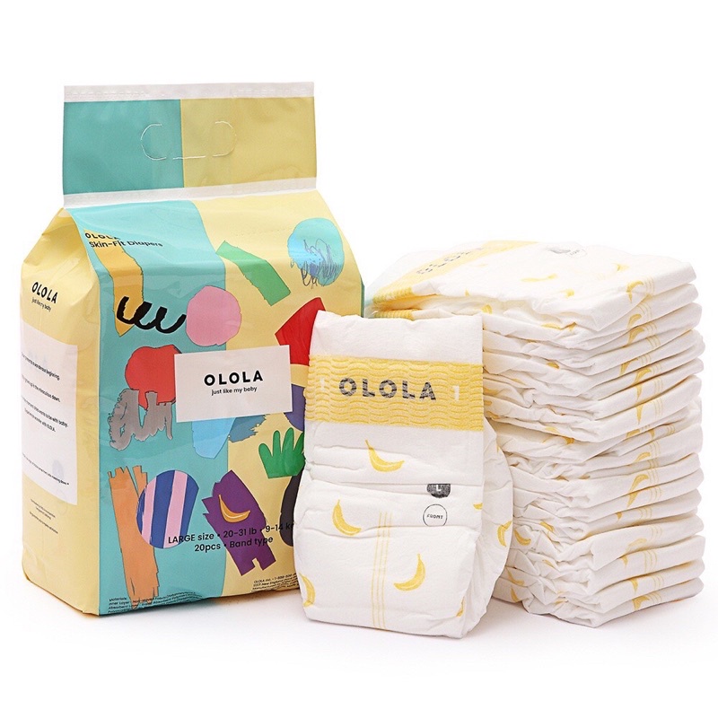 [KÈM QUÀ TẶNG] Tã/Bỉm Dán OLOLA Skin Fit Size L20 Hàn Quốc Cho Bé Từ 9-12kg, Mỏng Nhẹ, Mềm Thoáng, Thấm Hút Nhan