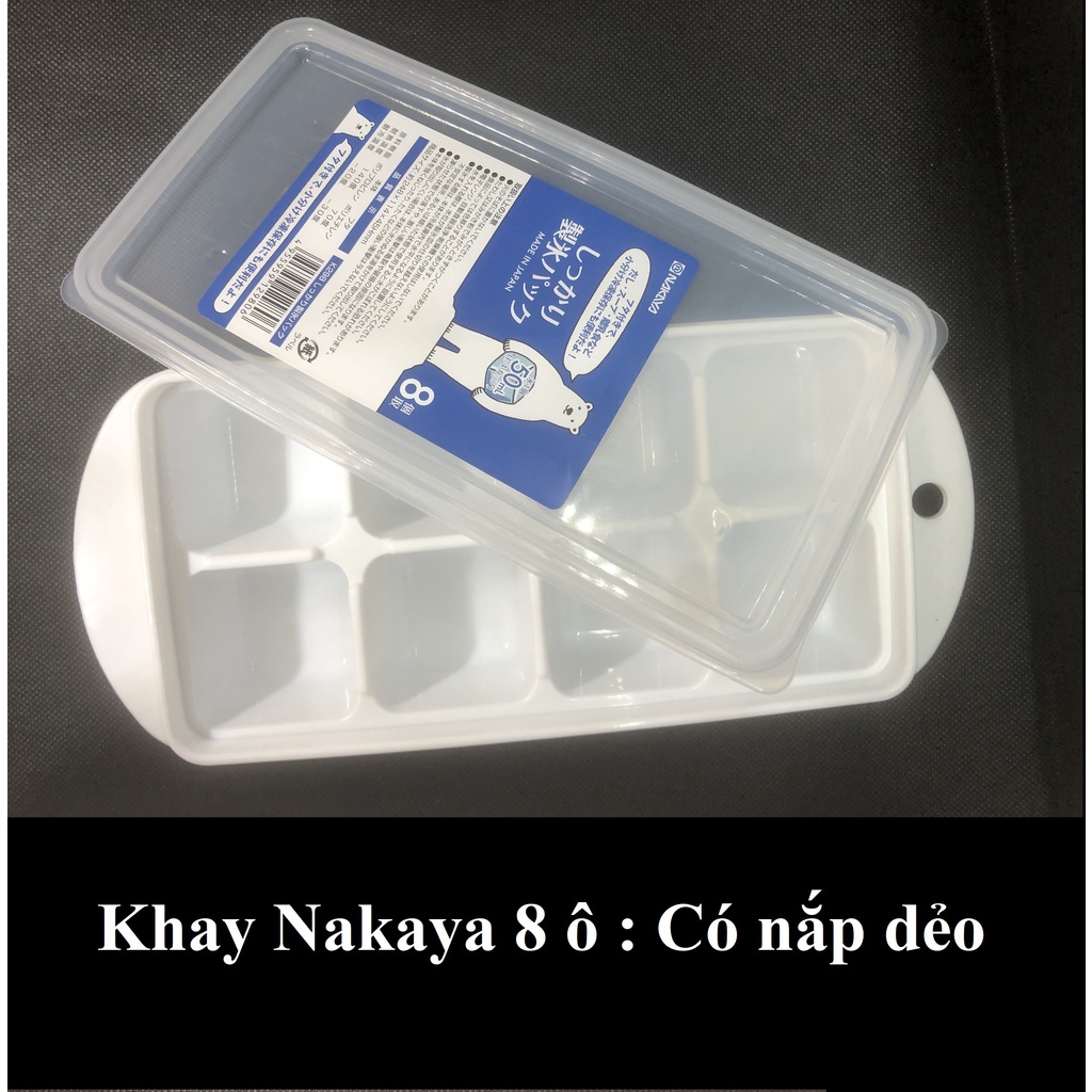 Khay trữ đông Nakaya 8 ngăn 50ml có nắp