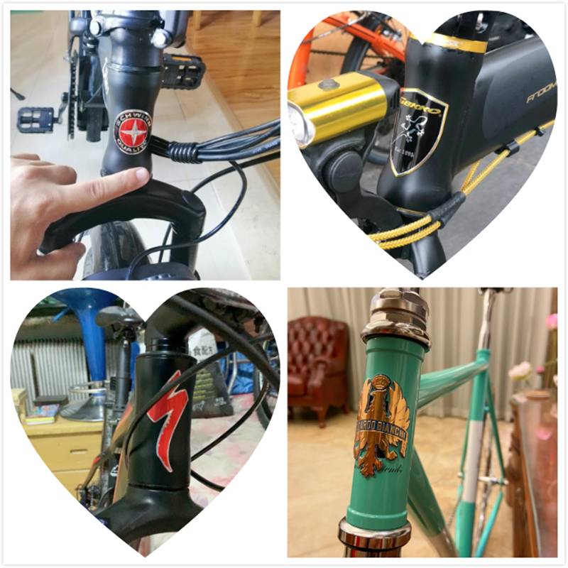 Miếng dán trang trí xe đạp bằng hợp kim nhôm hình biểu tượng xe đạp mới