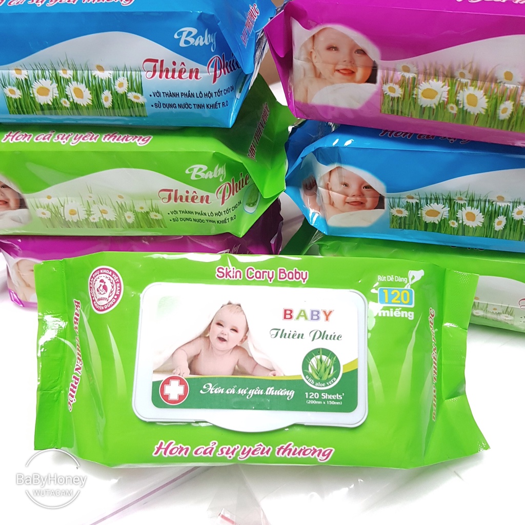 [COMBO 5 Gói] Khăn ướt THIÊN PHÚC 120 tờ không mùi Chính Hãng