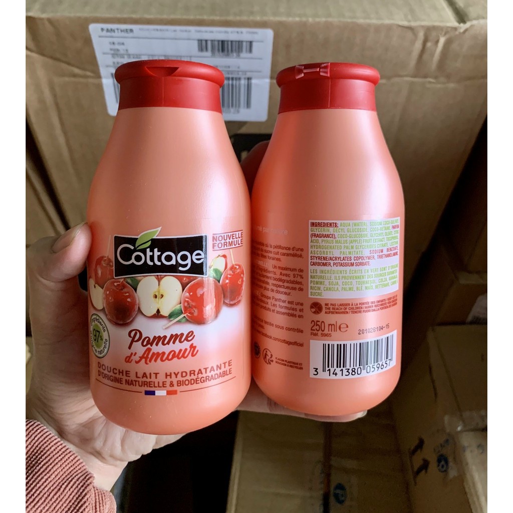SỮA TẮM DƯỠNG DA / COTTAGE / Sữa Tắm Dưỡng Trắng Da Cottage 250ml Của Pháp