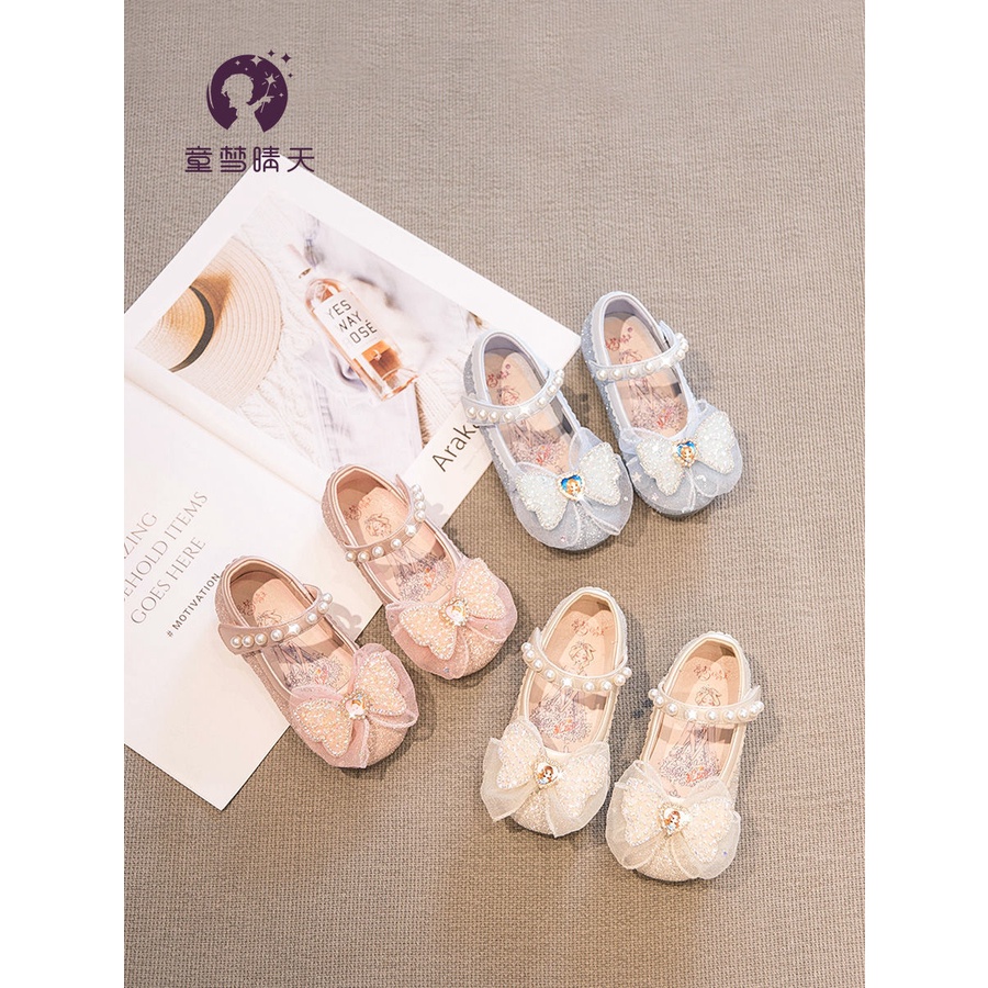 Giày Búp Bê Đế Mềm Đính Đá Xinh Xắn Hợp Thời Trang Hè 2022 Cho Bé Gái