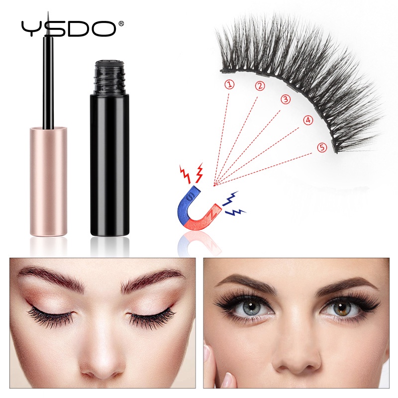 Bút Kẻ Mắt Dạng Lỏng Màu Đen Từ Tính Chống Nước Lâu Trôi Mau Khô