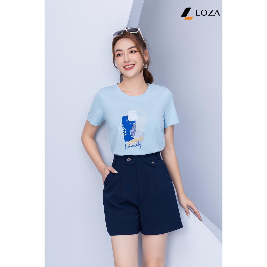 Áo phông in hình chất liệu Cotton Compact form vừa LOZA - PT702105