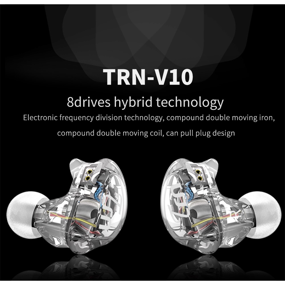 Tai nghe nhét tai có dây FAAEAL V10 TRN 2DD+2BA 2 chấu âm thanh hifi tháo rời được tiện lợi