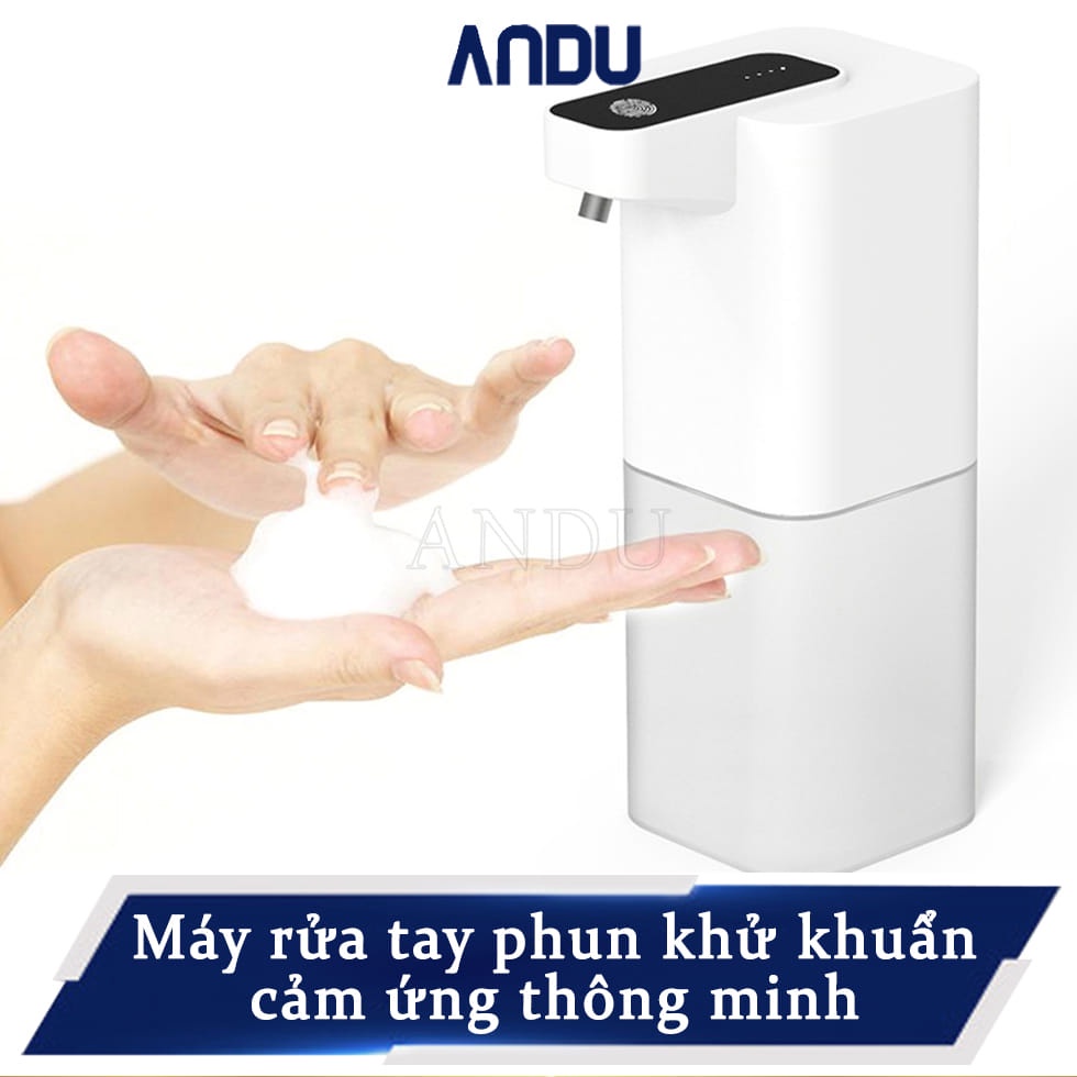 Máy Rửa Tay Phun Khử Khuẩn, Máy Đựng Xà Phòng Rửa Tay Dung Tích 400ml Tự Động Cảm Ứng Thông Minh Chất Lượng Cao