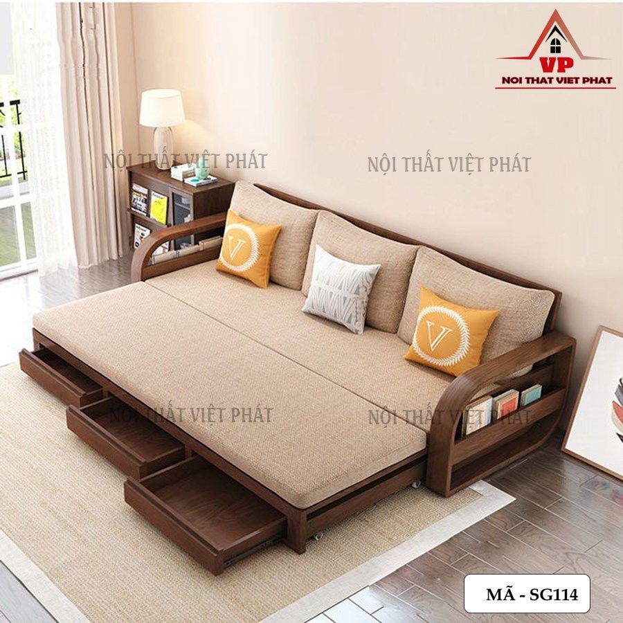 Ghế Sofa Giường Gỗ Đa Năng Mã SG114