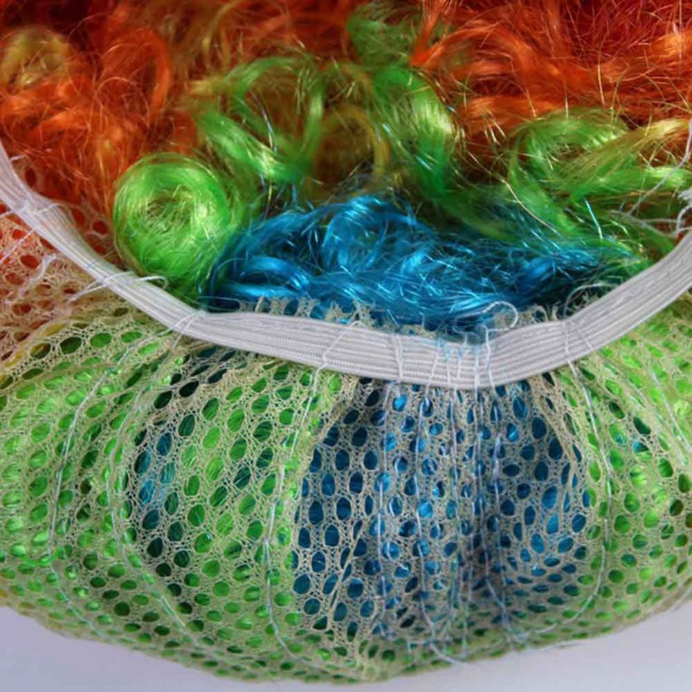 Tóc Giả Xoăn Nhiều Màu Hóa Trang Halloween Cho Bé