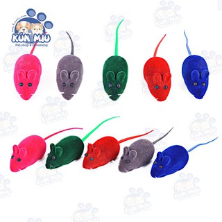 Chuột cao su chút chít đồ chơi cho chó mèo Kún Miu size 6cm